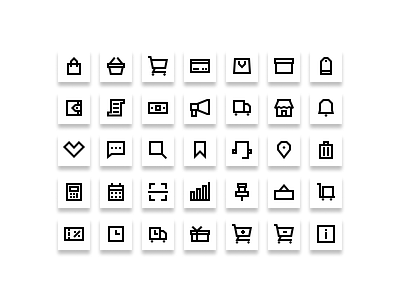 Ecommerce icons set 01 app art branding clean design flat graphic design icon illustration illustrator logo minimal ui ux vector web website