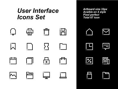 User interface icons set