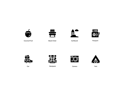 Holiday & Travel Icon set ( preview ) app branding clean design flat graphic design icon illustration illustrator interface logo minimal mobile ui ux vector web website