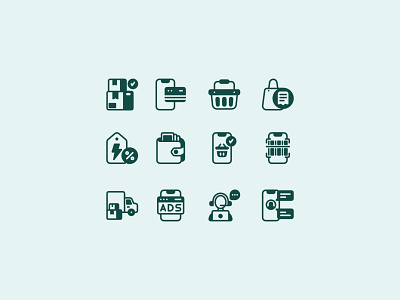 Ecommerce Icon set app branding design flat graphic design icon illustration logo ui vector