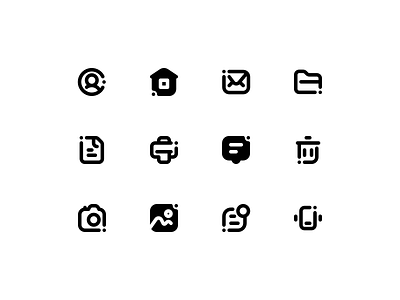 User Interface icon set | Line style app black branding design flat graphic design icon illustration logo minimal outline ui vector web website