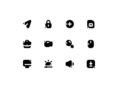 User Interface icon set | Glyph style