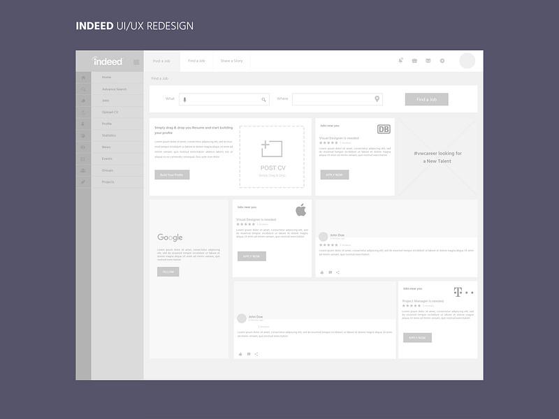 Indeed UI/UX Redesign by Hussam Yousef on Dribbble