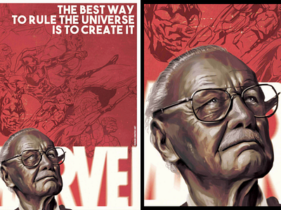 Stan Lee art comic design digital art marvel poster stan lee superhero universe