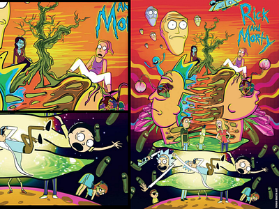 Rick and Morty Poster adult swim art comic con design digital art photoshop pop culture poster rick and morty