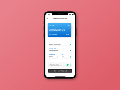 Daily UI Credit Card Checkout Challenge checkout daily ui dailyui dailyui 002 design illustration ios payment payment form payment method ui ui daily ux