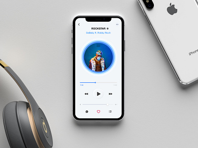 Daily UI #009 - Music Player apple music daily ui dailyui design illustration ios itunes minimal music app music artwork music player music player app music player ui ui ui daily