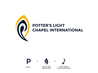 Potter's Light Chapel International bible christian church church logo design graphic design logo minimal typography