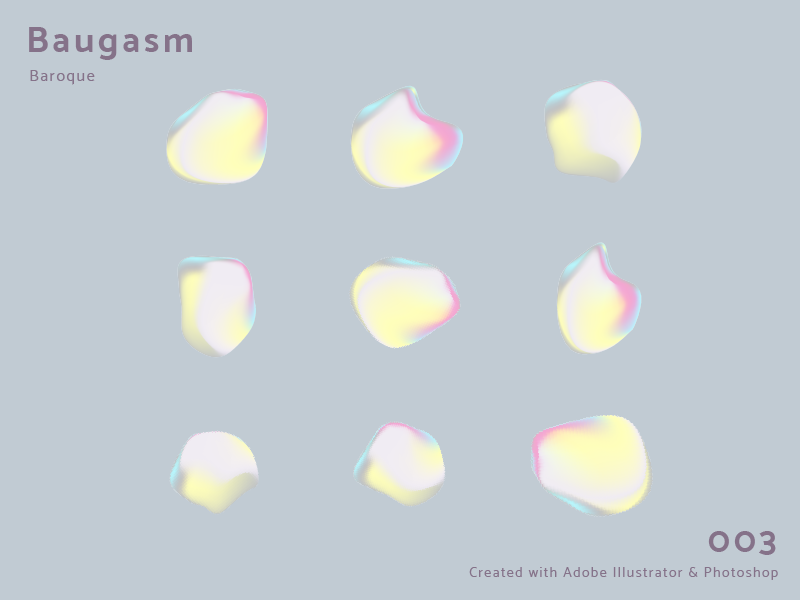 Baugasm Poster 003 gradient abstract poster pearls baugasm