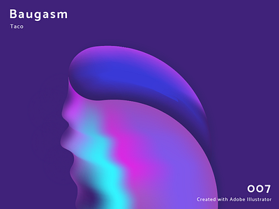 Baugasm Poster 007 abstract baugasm gradient poster purple