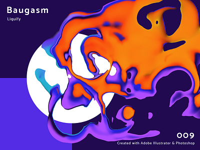 Baugasm Poster 009 abstract baugasm gradient liquid poster