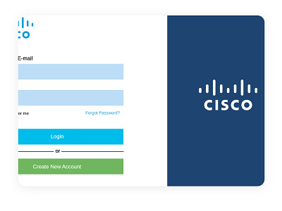 Cisco Login Portal branding design ui uiux ux
