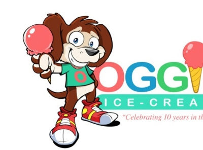 Ice Creamery Mascot - Oggies Ice Cream Cafe illustration logo logodesign logotype