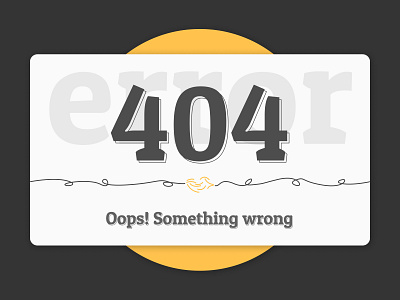 Error 404 page 404 daily dark error page ui ux yellow