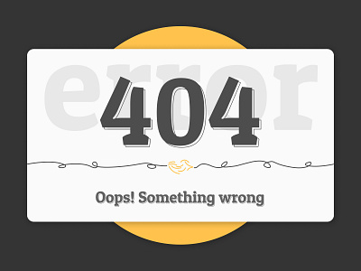 Error 404 page