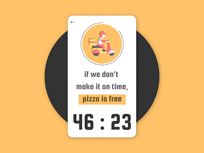 Pizza delivery - countdown timer countdown daily dailyui delivery design mobile pizza time timer ui ux yellow