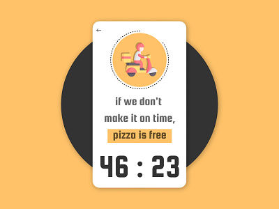 Pizza delivery - countdown timer