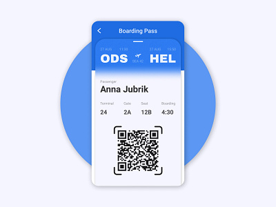 Boarding Pass app blue boarding daily dailyui design fly mobile pass ticket ui ux