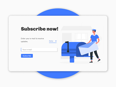 Subscribe blue button daily dailyui design form ui ux