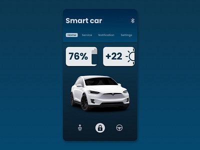 Car Interface app application blue car daily dailyui design interface mobile ui ux