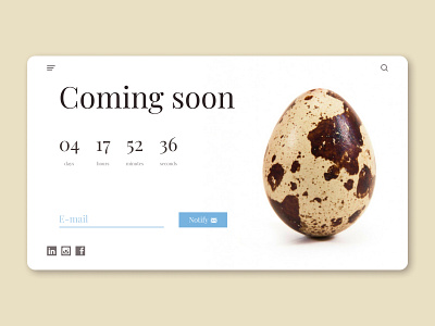 Coming soon 048 coming coming soon countdown daily dailyui design notify soon timer ui ux web website