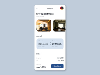 Confirmation app appartment application booking confirm confirmation daily dailyui design mobile travel ui ux