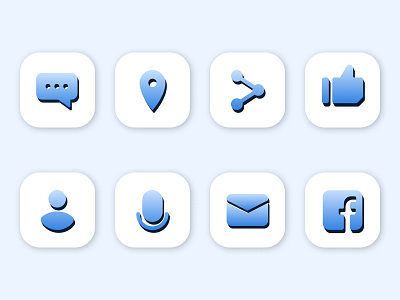 Icon Set 055 55 blue daily dailyui design icon icon design icon set icons ui ux vector