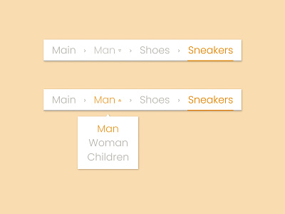 Breadcrumbs 056 56 daily dailyui design element orange ui ux web
