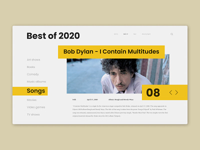 Best of 2020 063 2020 63 article best best of blog daily dailyui design music the best ui ux website