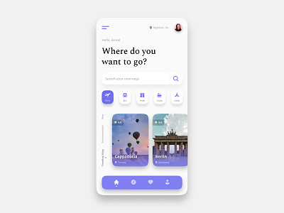 Trending 069 69 agency app application daily dailyui minimalism mobile tour tourism travel traveling trending trip ui ux vacation