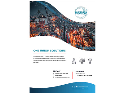 One Union solution poster branding graphic design logo