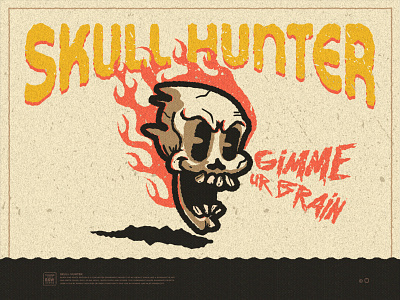 Skull Hunter - B&W series experiment cartoon character concept design flat illustration illustrator inspiration studio vector