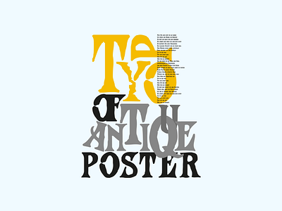 Poster Antique Font