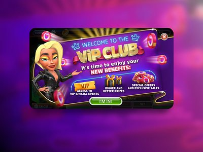 Casino game pop-up offer