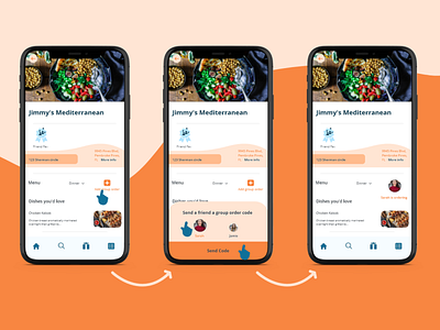 MenuDrive Group Order Flow adobe xd adobe xd design design food food app mockup ui design user experience user flow ux design