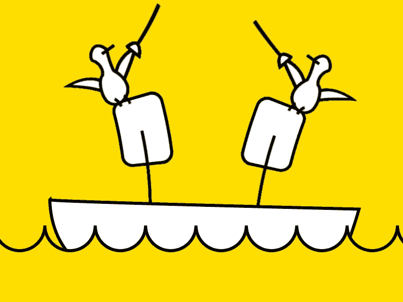 fencing seagulls by Aisha on Dribbble