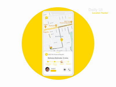 Daily UI - Location Tracker app design dailyui illustration ios location tracker mobile mockup design