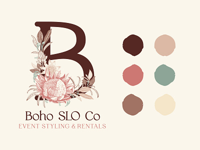 Boho SLO Co. Brand Identity brand design branding business card design logo design visual identity