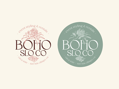 Boho SLO Co. Brand Identity branding branding design business card design logo design visual identity