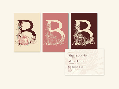 Boho SLO Co. Brand Identity brand design branding business card design logo design visual identity