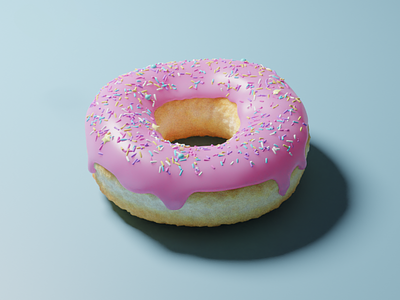donut 3d art 3d modeling blender blender3d digital art food food illustration