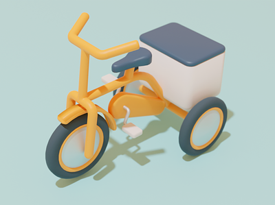 Deilvery Bike 3d art 3d illustration 3d modeling bike blender blender3d delivery delivery app digital art illustration