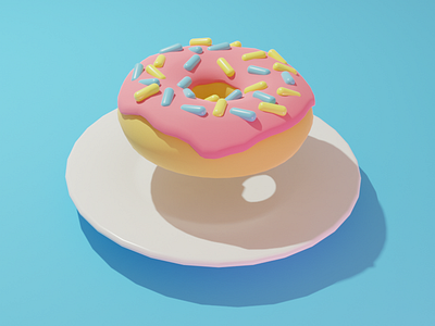 Simple Donut 3d art 3d illustration 3d modeling blender blender3d digital digital art food food illustration illustration