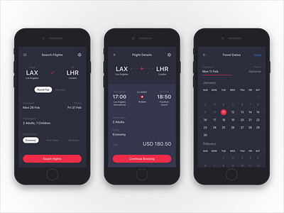 Booking Flight UI animation app design mobile ui ux