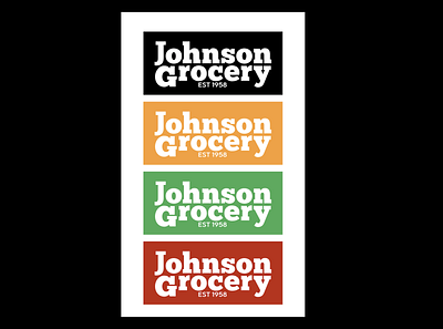 Johnson Grocery Logo grocery logo logo design nostalgia retro weeklywarmup