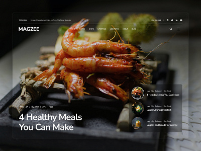 Magzee - Blog and Magazine Theme blog design magazine themes ui user interface web wordpress