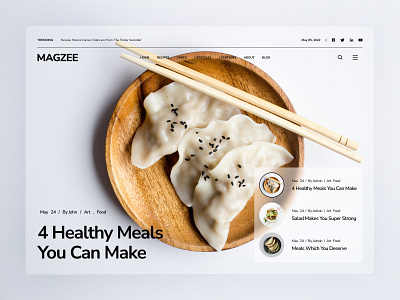 Magzee - Blog and Magazine Theme blog design magazine themes ui user interface web wordpress