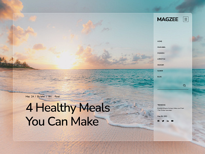 Magzee - Blog and Magazine Theme blog design magazine themes ui user interface web