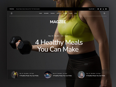 Magzee - Blog and Magazine Theme blog design magazine themes ui user interface web