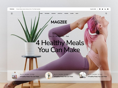 Magzee - Blog and Magazine Theme blog design magazine themes ui user interface web